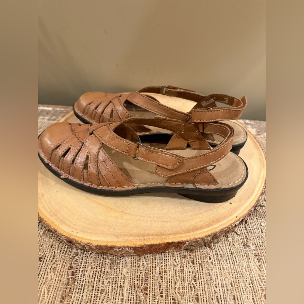Clarks Bendables Nikki Common Women's Size 8 Mary‎ Jane Sandals Luggage E… - Picture 3 of 9